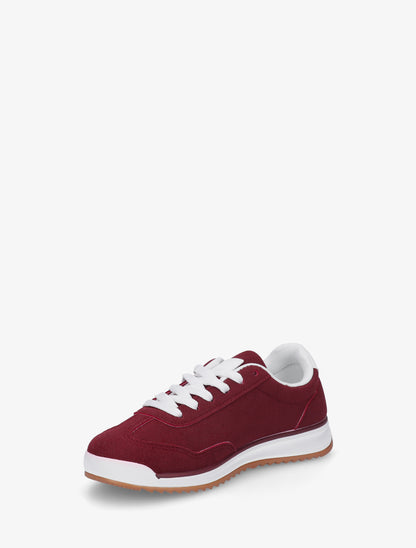Sneakers à bandes contrastantes - Bordeaux - 3