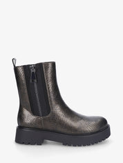 Boots python à zip décoratif - Kaki foncé - 1