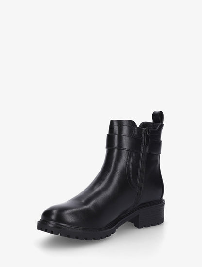 Bottines à boucle et semelle crantée - Noir - 3
