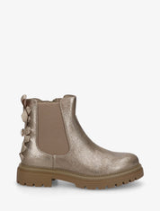 Bottines nacrées à noeud - Taupe - 1