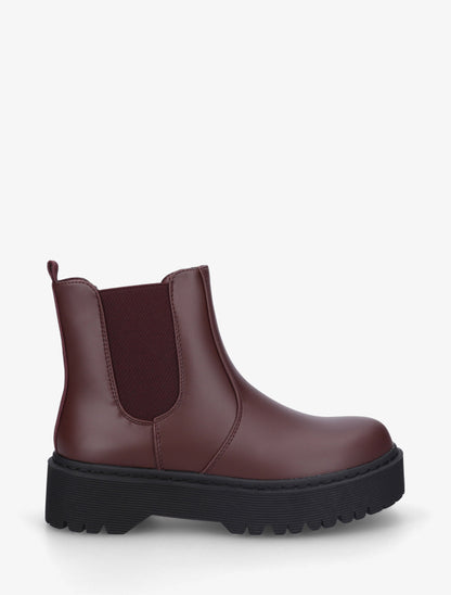 Bottines style chelsea - Bordeaux - 1