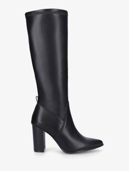 Bottes en simili à bout pointu - Noir - 1