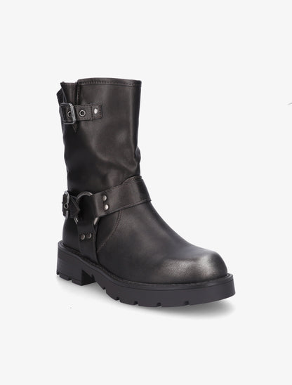 Bottines montantes en simili - Gris anthracite - 2