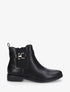 Bottines en simili à cheville élastiquée - Noir - 1