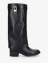 Bottes à revers et empiècement cadenas - Noir - 1