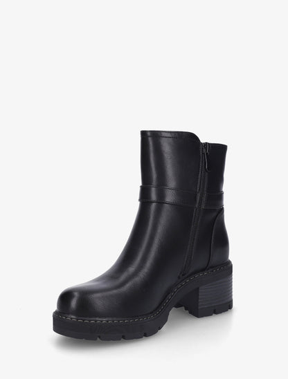 Bottines en simili à détail imprimé vache - Noir - 3