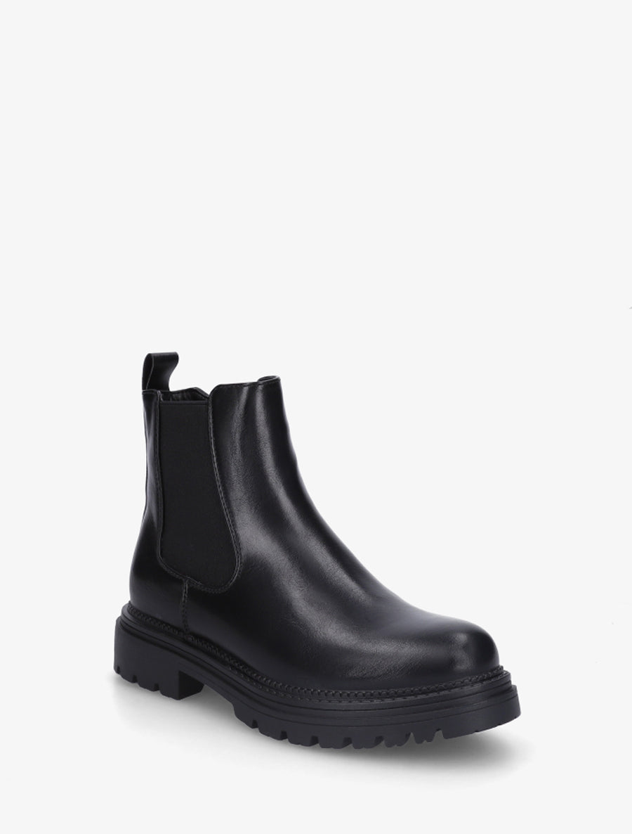 Bottines style chelsea en simili - Noir - 2