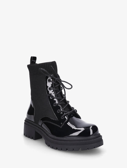 Bottines chaussettes et vernies - Noir - 2