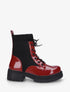 Bottines chaussettes et vernies - Rouge - 1