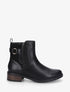 Bottines bi-matière unies - Noir - 1