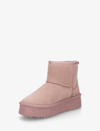 Boots fourrées en suédine - Rose - 3