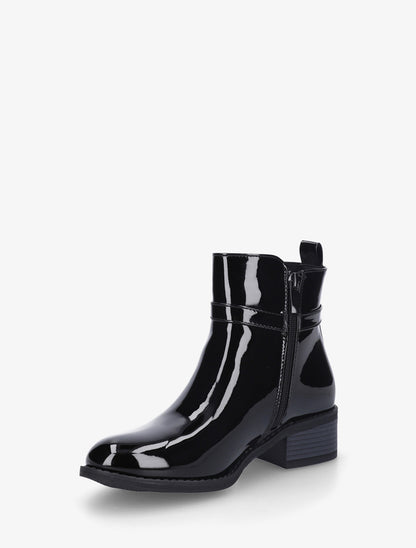 Bottines vernies à talon - Noir - 3