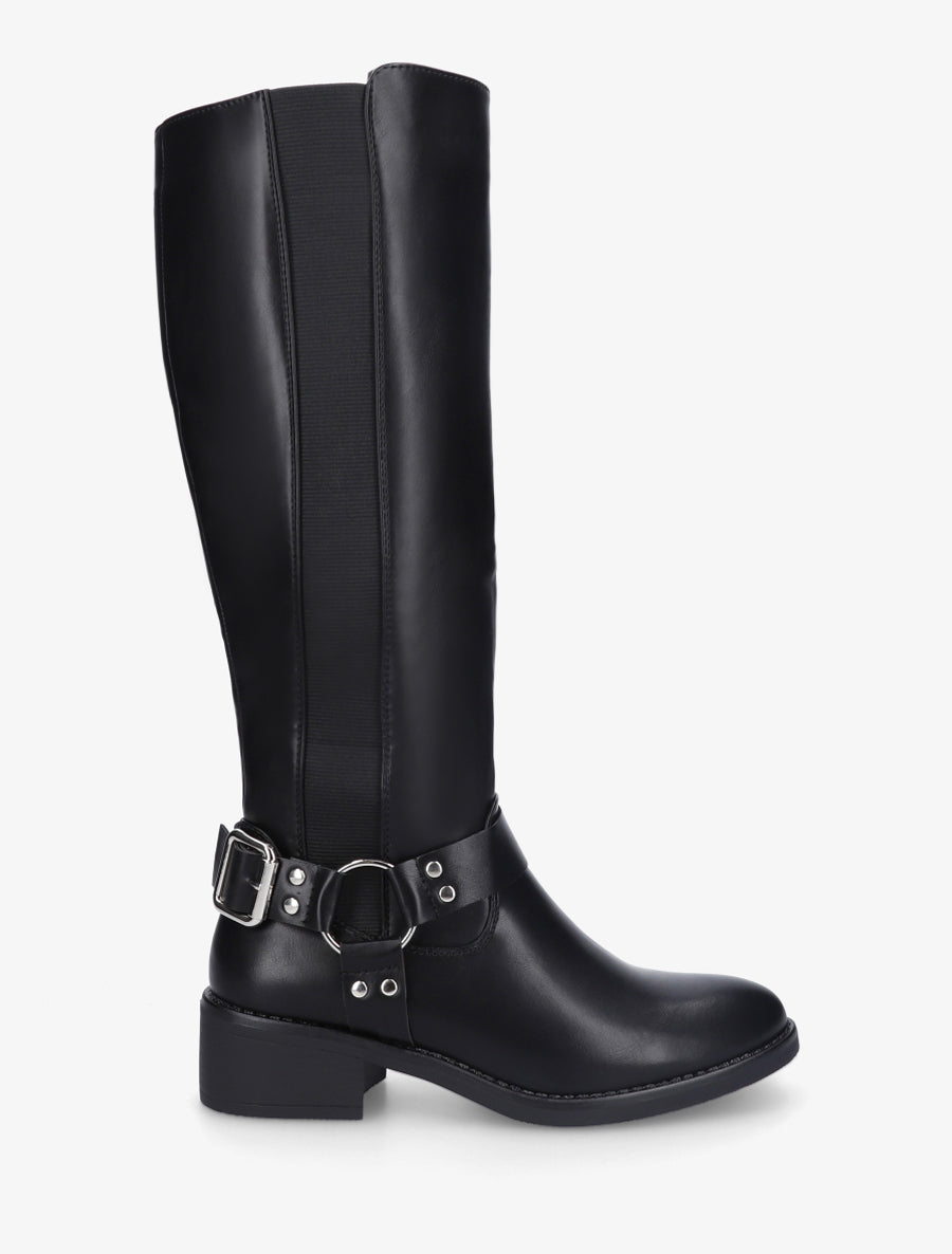 Ruiterlaarzen met gesp - Zwart