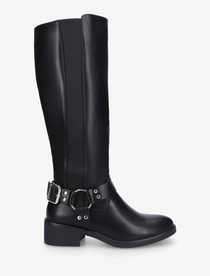 Ruiterlaarzen met gesp - Zwart
