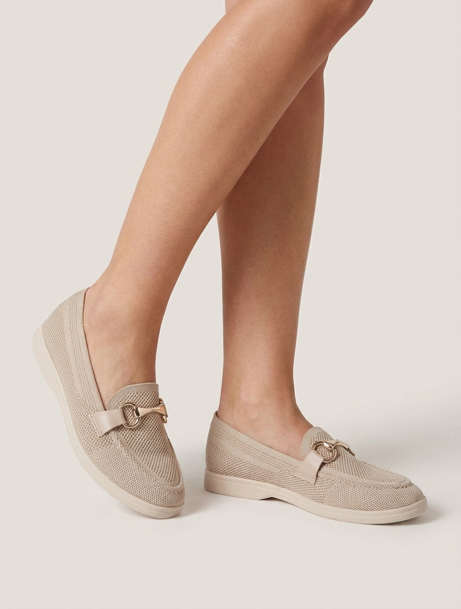 Mesh loafers met decoratieve gesp - Mol
