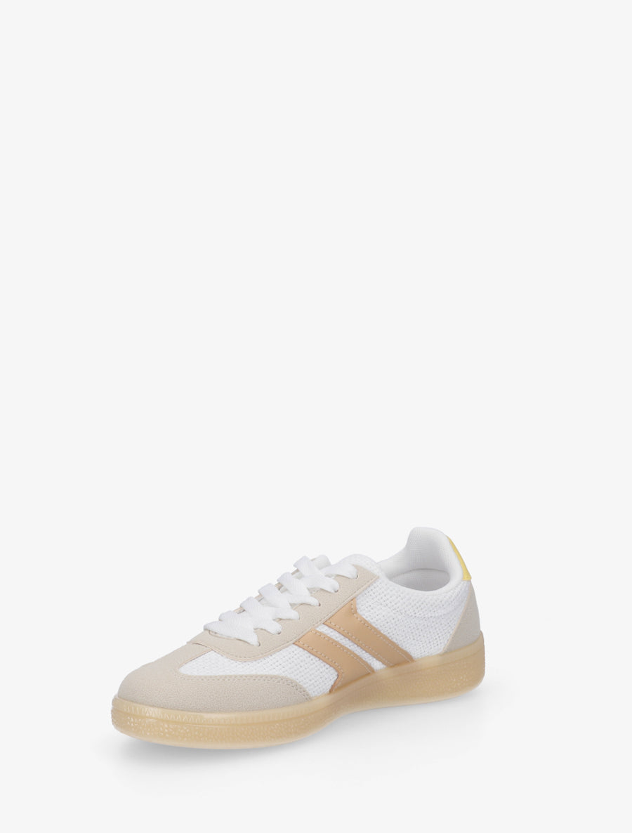 Baskets en toile et suédine - Blanc - 3