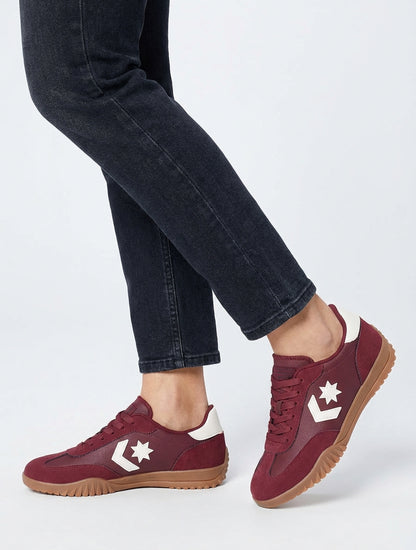 Sneakers met sterinzetstukken - Bordeaux