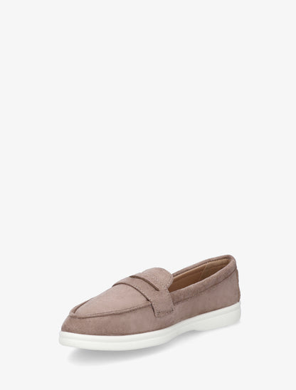 Mocassins unis en suédine - Taupe - 3