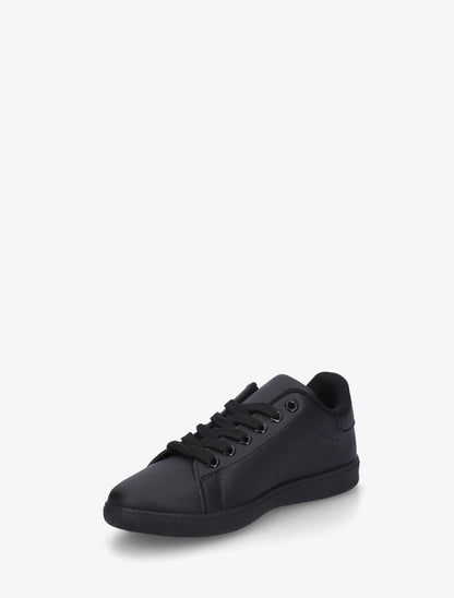 Sneakers basiques en simili - Noir - 3