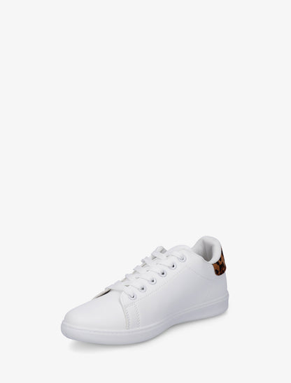Sneakers basiques en simili - Camel - 3