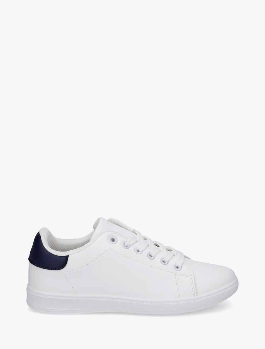 Sneakers basiques en simili - Marine - 1