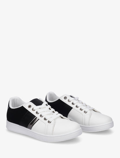 Baskets à bandes contrastantes - Noir - 4