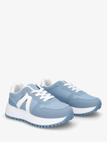 Baskets à empiècement graphique - Bleu clair - 4