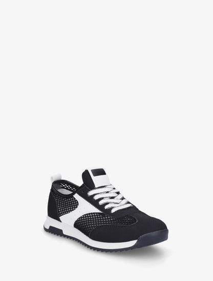 Baskets bi-matière ajourées - Noir - 2