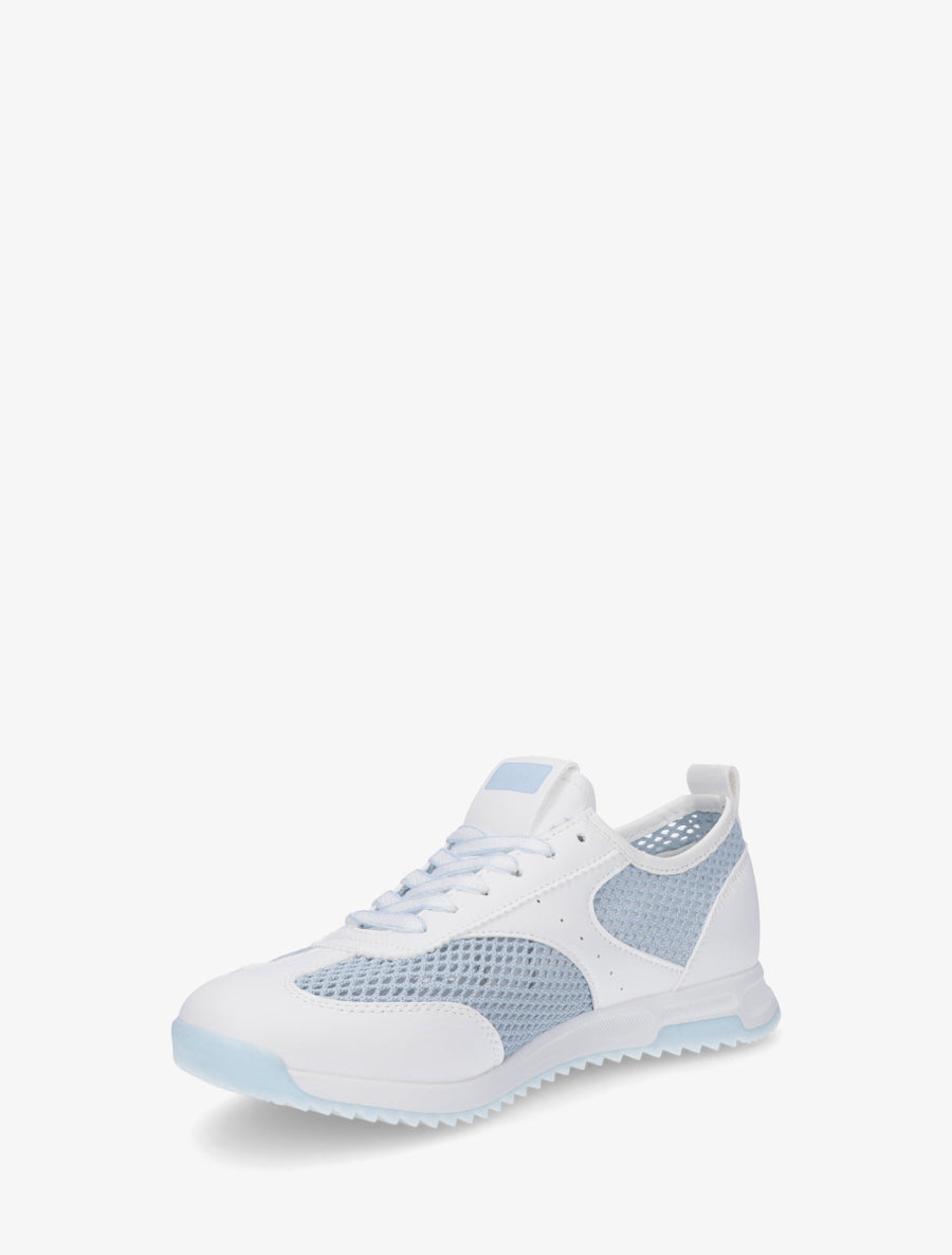 Baskets bi-matière ajourées - Bleu ciel - 3