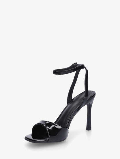Sandales vernies à talon aiguille - Noir - 3