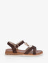 Nu-pieds en suédine à empiècement bijoux pierres - Marron - 1