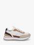 Sneakers à empiècement effet macramé - Marron - 1