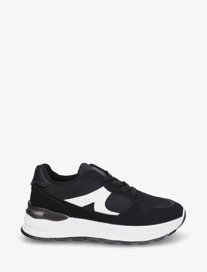 Sneakers en simili stylisés - Noir - 1