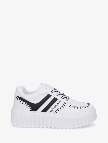 Baskets à coutures contrastantes - Blanc - 1