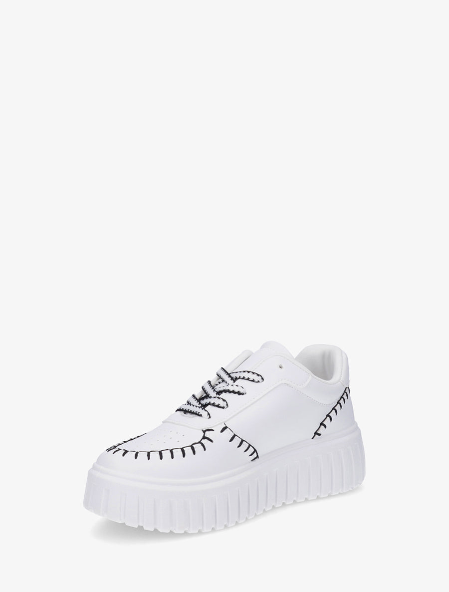 Baskets à coutures contrastantes - Blanc - 3