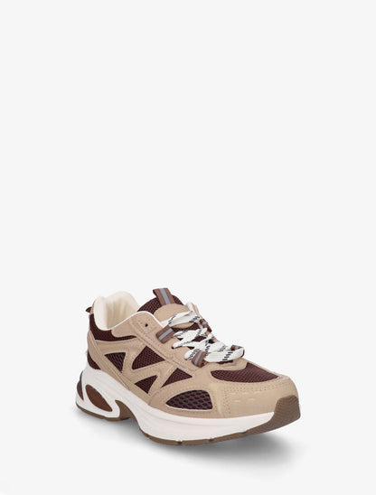 Baskets en tissu et simili - Marron - 2