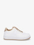 Baskets basiques en simili - Beige foncé - 1
