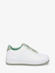 Baskets basiques en simili - Vert d&