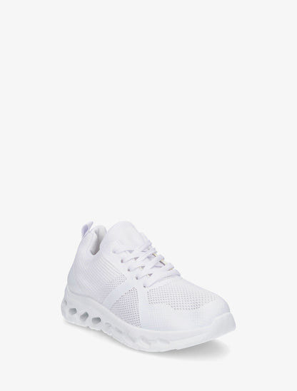 Baskets en tissu à semelle ajourée - Blanc - 2