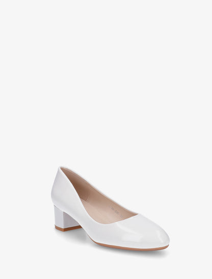 Escarpins unis à talon bloc - Blanc - 2