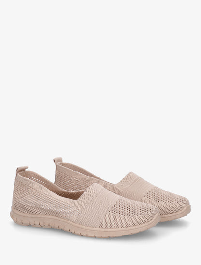 Slip-on en maille - Taupe - 4