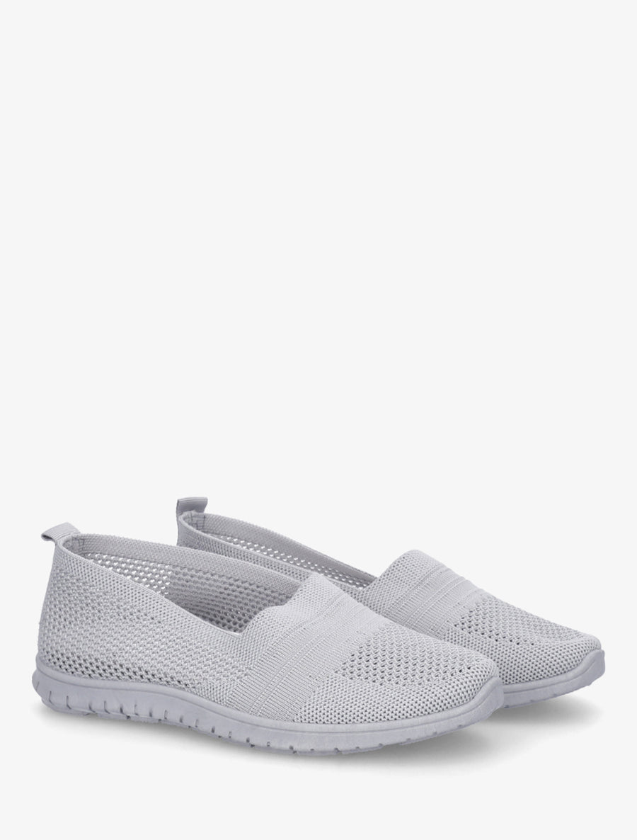 Slip-on en maille - Gris clair - 4