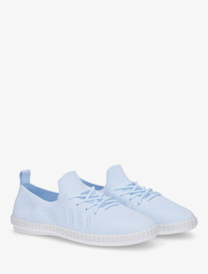 Tennis en tissu ajouré - Bleu ciel - 4