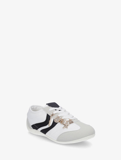 Sneakers à empiècement bijoux dépareillés - Blanc - 2