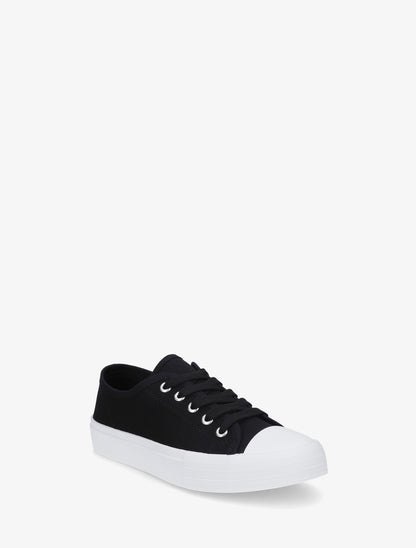 Tennis unis en toile - Noir - 2