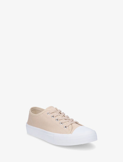 Tennis unis en toile - Beige - 2