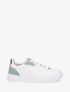 Sneakers en simili à détail suédine et irisé - Vert d&
