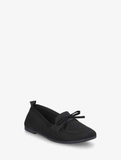Mocassins en tissu à noeud - Noir - 2
