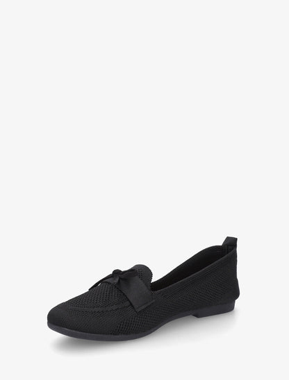 Mocassins en tissu à noeud - Noir - 3
