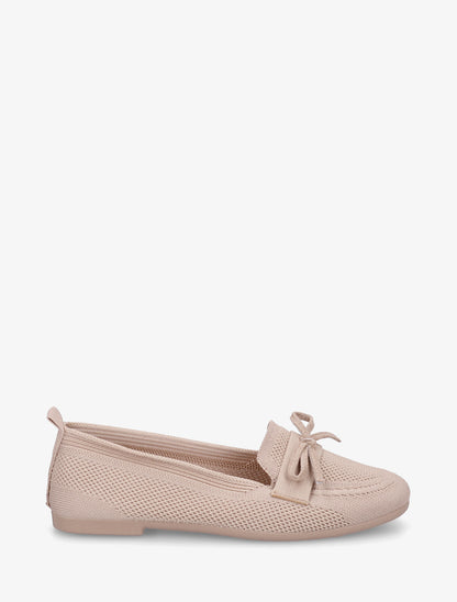 Mocassins en tissu à noeud - Taupe - 1